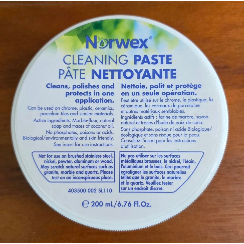 Norwex Cleaning Paste 200ml 6.76 Fl Oz Eco Friendly Polishing Paste 403500